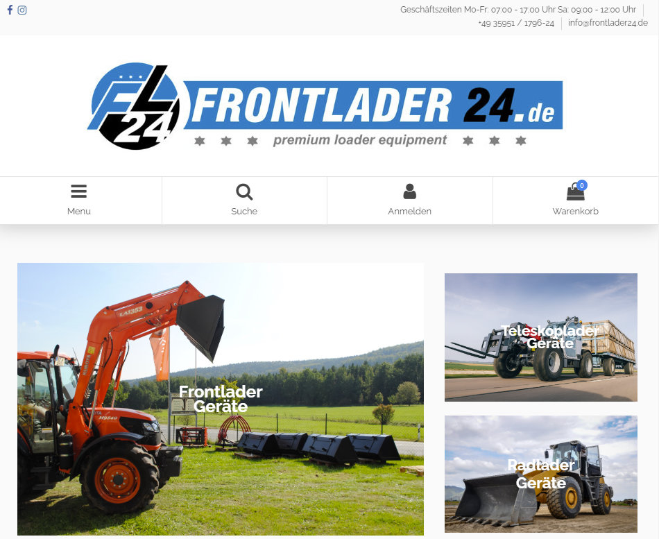 Onlineshop frontlader24.de