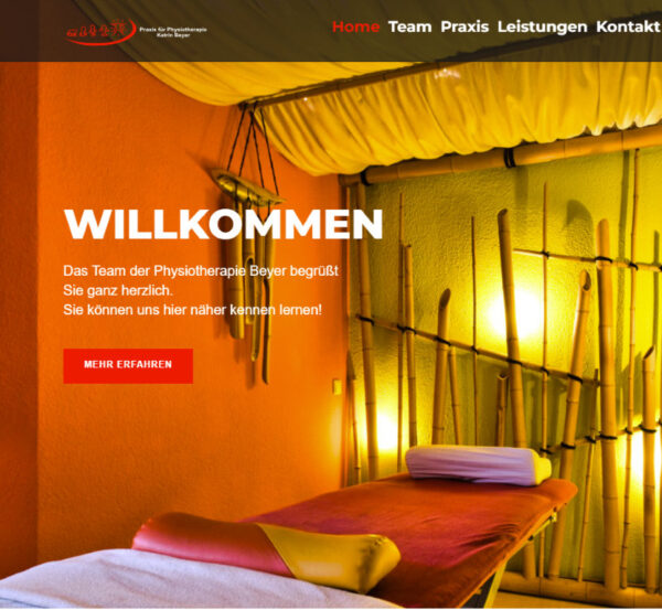 Webseite Physiotherapie Beyer Putzkau