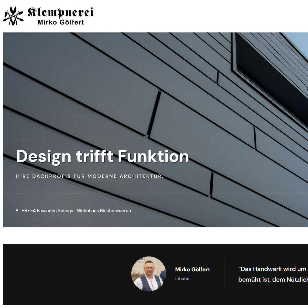 Webseite Dachklempnerei
