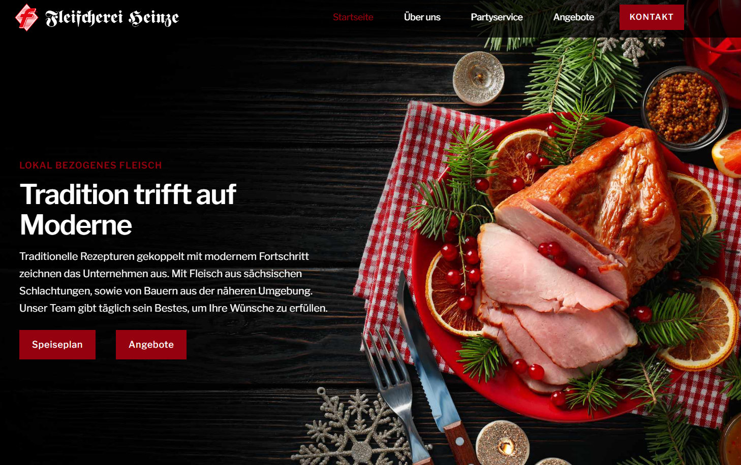 Webseite Fleischerei Heinze Demitz-Thumitz und Bautzen