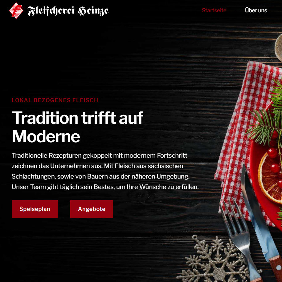 Webseite Fleischerei